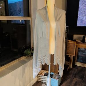 Coldwater Creek Light Gray Knit Cardigan Sleeveless Onesize